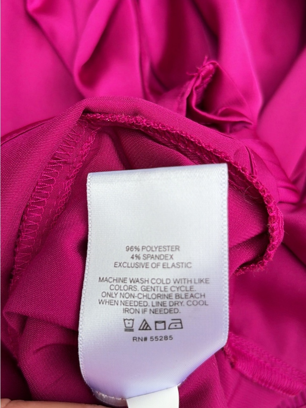 Express Bright Fuchsia Wrap Blouse with Tie Waist - Picture 6 of 6